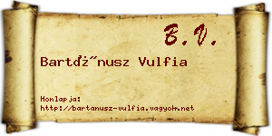 Bartánusz Vulfia névjegykártya